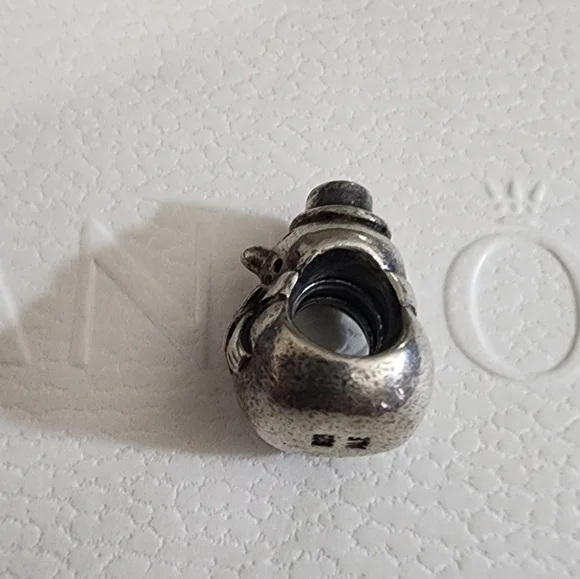 Authentic Pandora Snowman Charm ALE Sterling Silver Charm - Picture 3 of 7